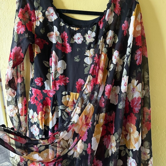 Long floral Indian anarkali - Picture 5 of 7